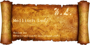 Wellisch Leó névjegykártya